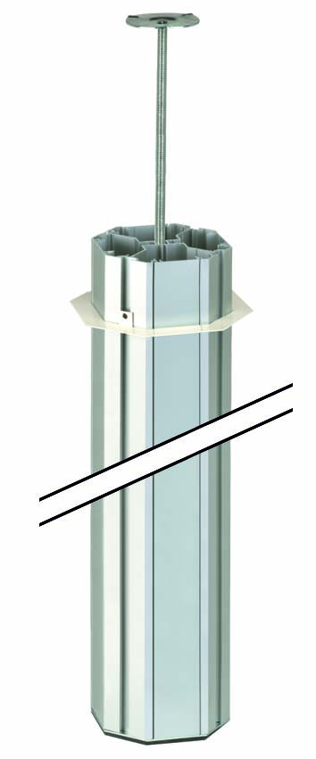 Simon Connect Алюминий Колонна 4-сторонняя, К45, с телескопическим упором, 125х125 мм, 3м