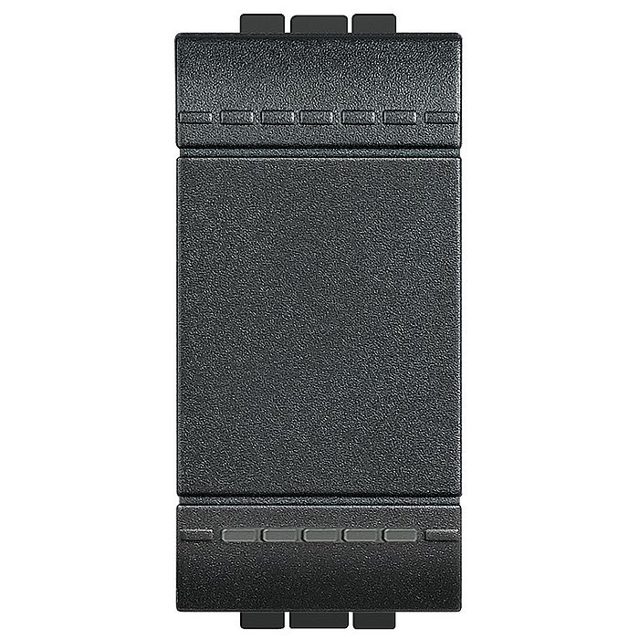 Выключатель одноклавишный BTicino LIVING LIGHT, антрацит, L4001A