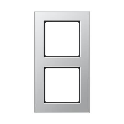 Рамка 2 поста Jung A 550, алюминий, A5582BFAL