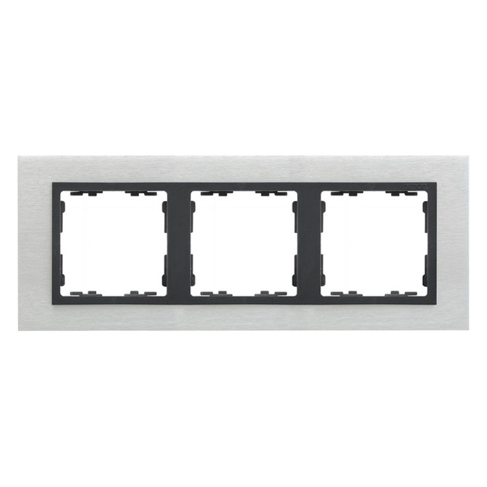 Рамка 3 поста Simon SIMON 82 NATURE, сталь матовая, 82837-31