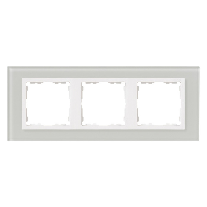 Рамка 3 поста Simon SIMON 82 NATURE, натуральное стекло, 82637-60